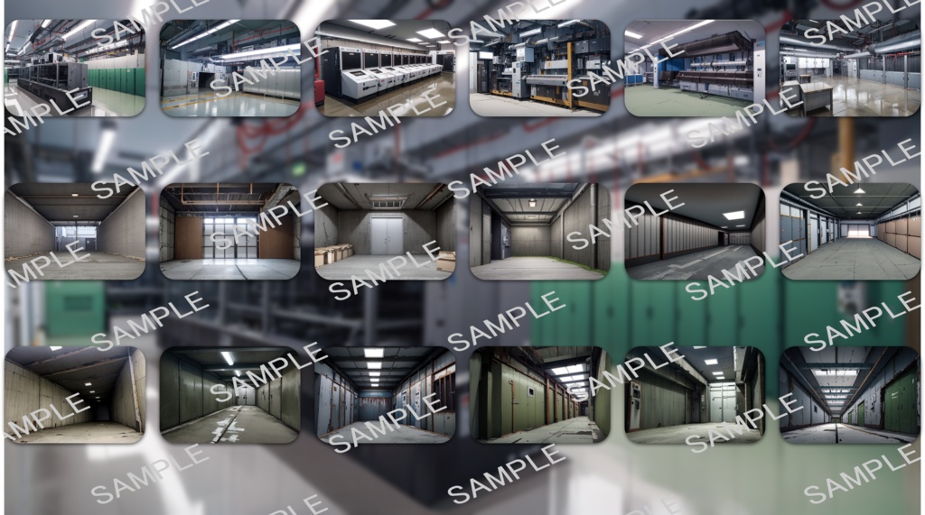 【無料版あり】立ち絵/背景 猫耳の生えた白衣の少女/怪しい研究施設・廃墟・通路・倉庫