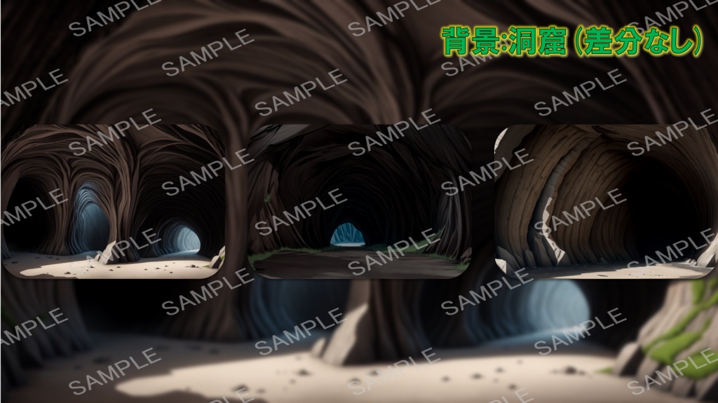 【無料版あり】立ち絵/背景 軍服の女性/砂漠・洞窟(時間別差分あり)