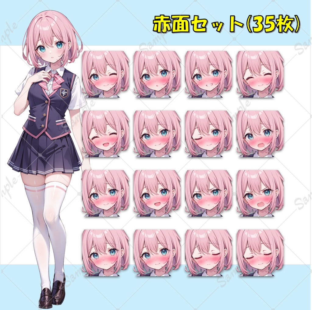 【無料版アリ】ピンク髪の制服女子