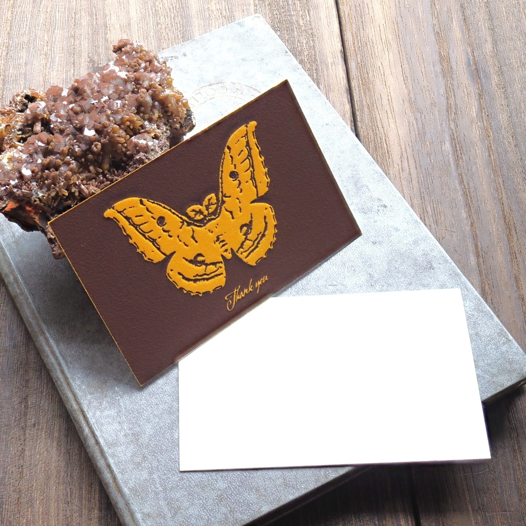 ヤママユのふわふわ加工サンクスカード(3枚入り)