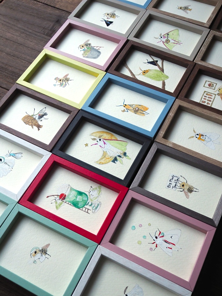 【ランダム受注後制作】ミニドローイング:ふわふわな方々(Fluffy fellows)