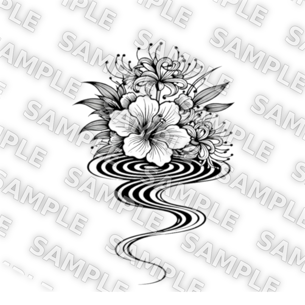 ワンポイントタトゥー3種セット (デカール)【VRChat向け汎用テクスチャ】