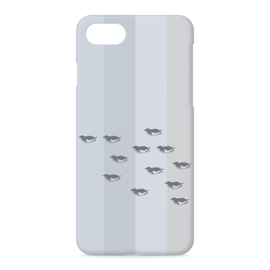 ペンギンの群れのスマホケース