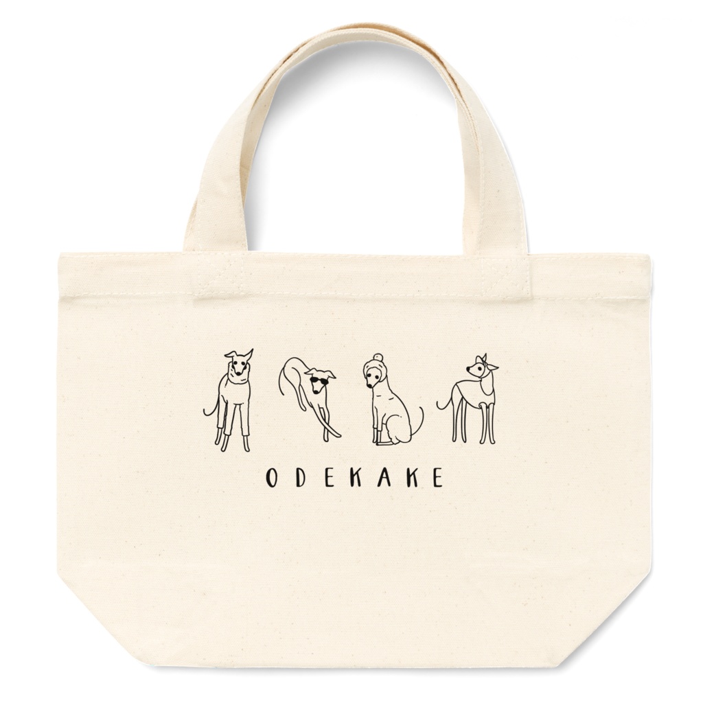 イタグレのお出かけスタイルトートバッグ