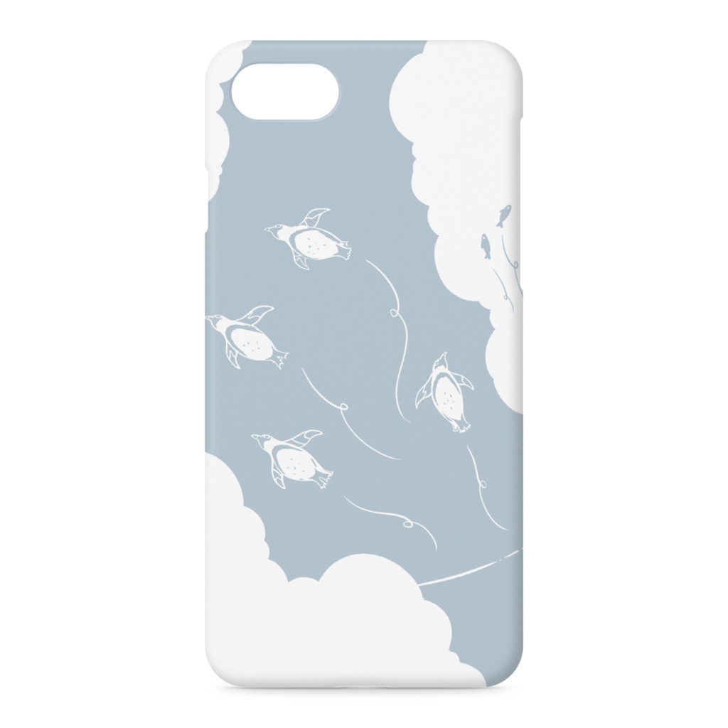 空飛ぶペンギンのスマホケース