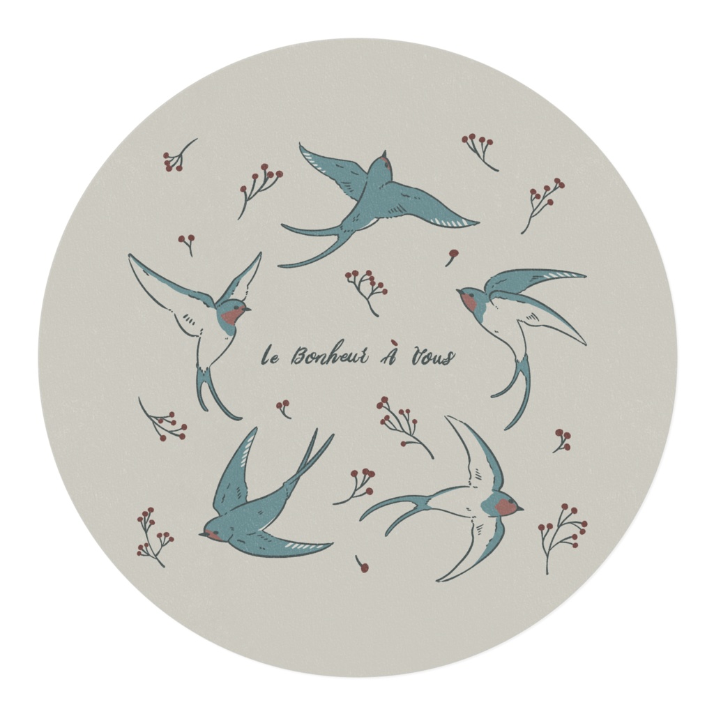 ツバメと薔薇の実のマスキングテープ