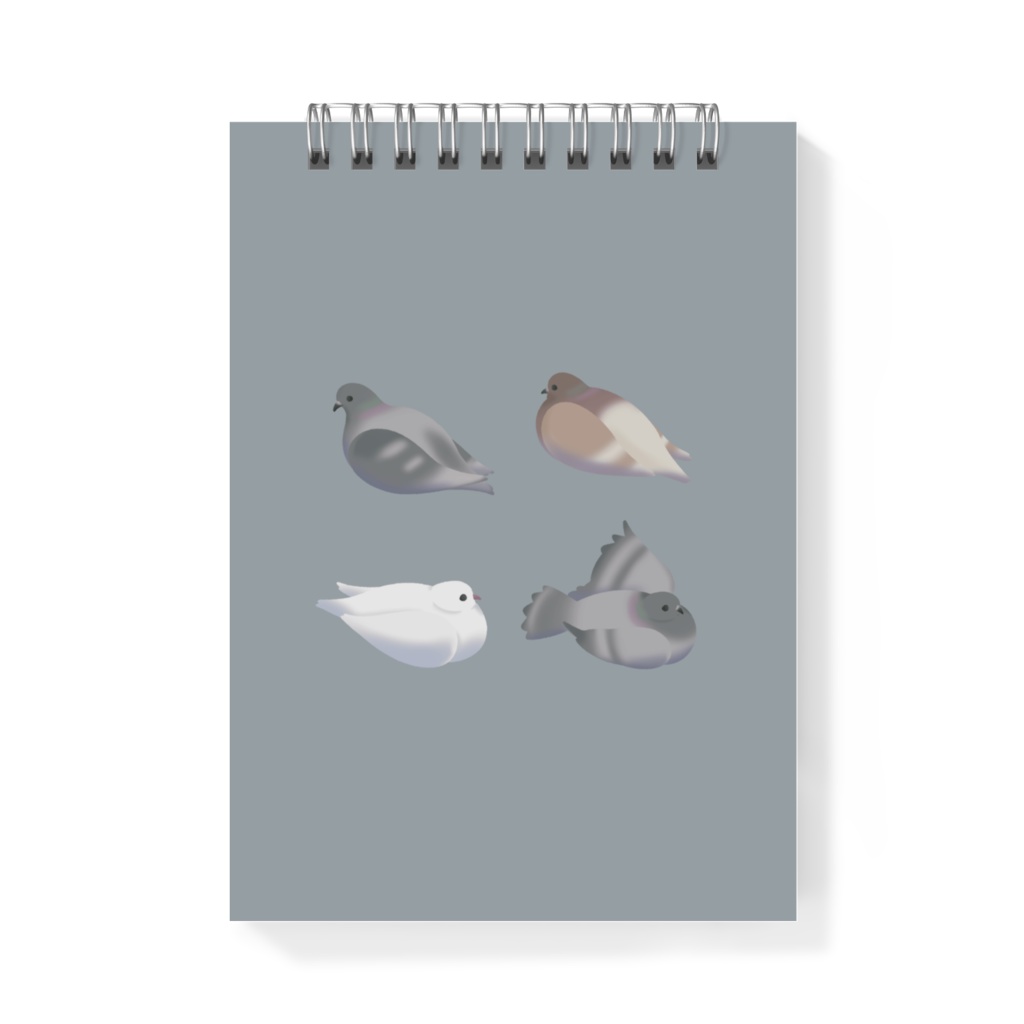 座るハトたちのメモ帳