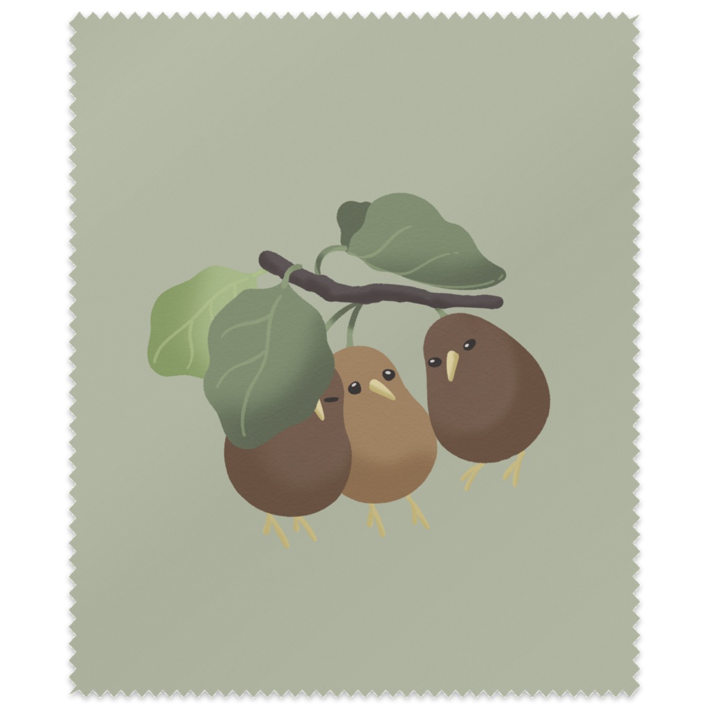 キーウィのメガネ拭き