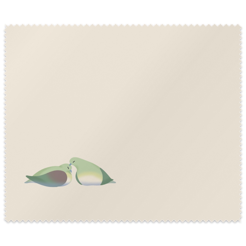 ラブラブアオバトのメガネ拭き