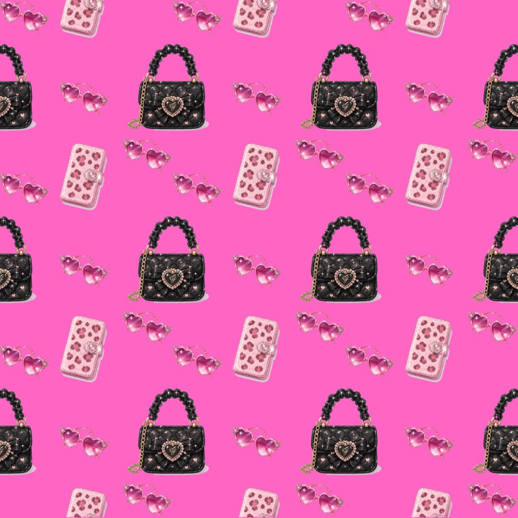 Pink Gyaru Aestheticデジタルペーパーシームレスパターン 5枚セット
