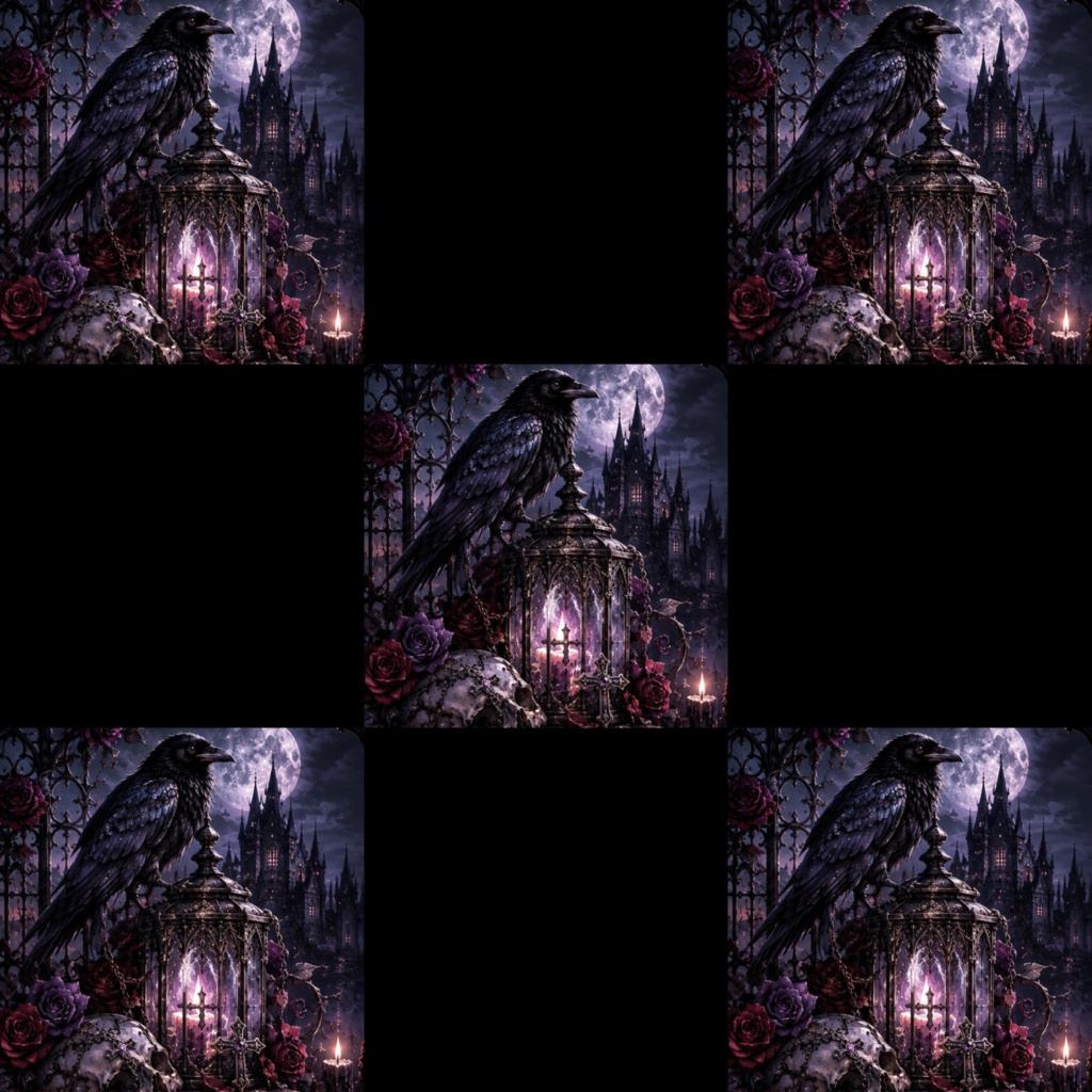 Gothic Nightデジタルペーパー5枚セット