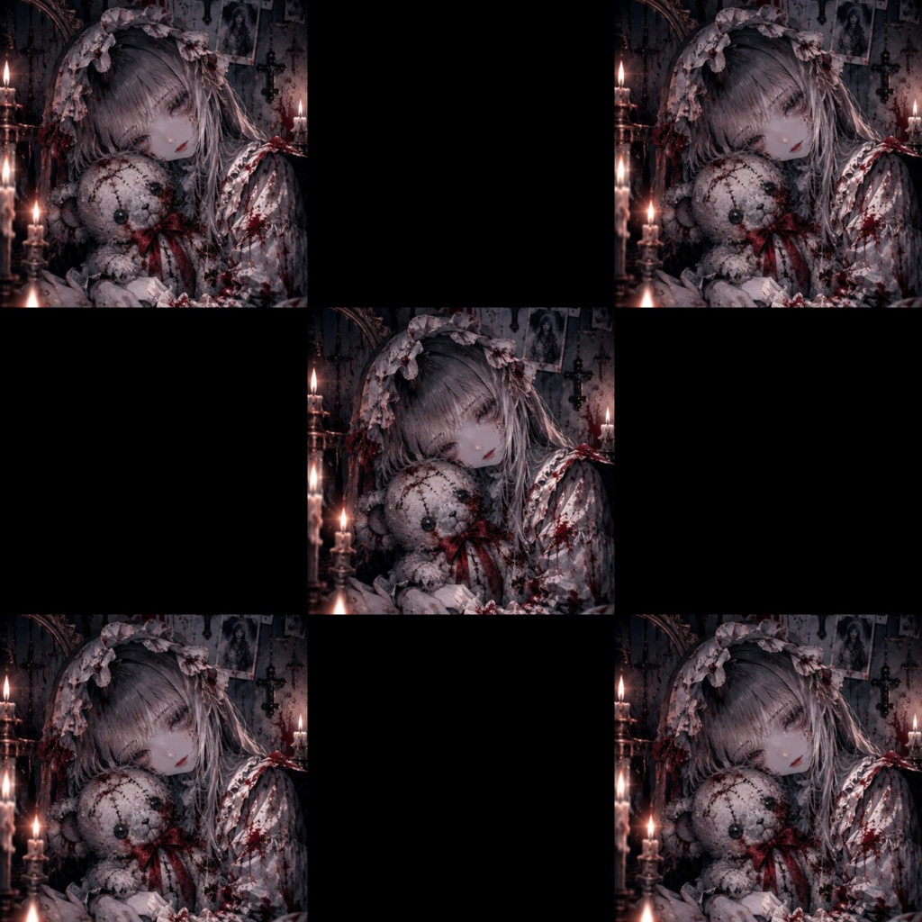Gothic Nightデジタルペーパー5枚セット