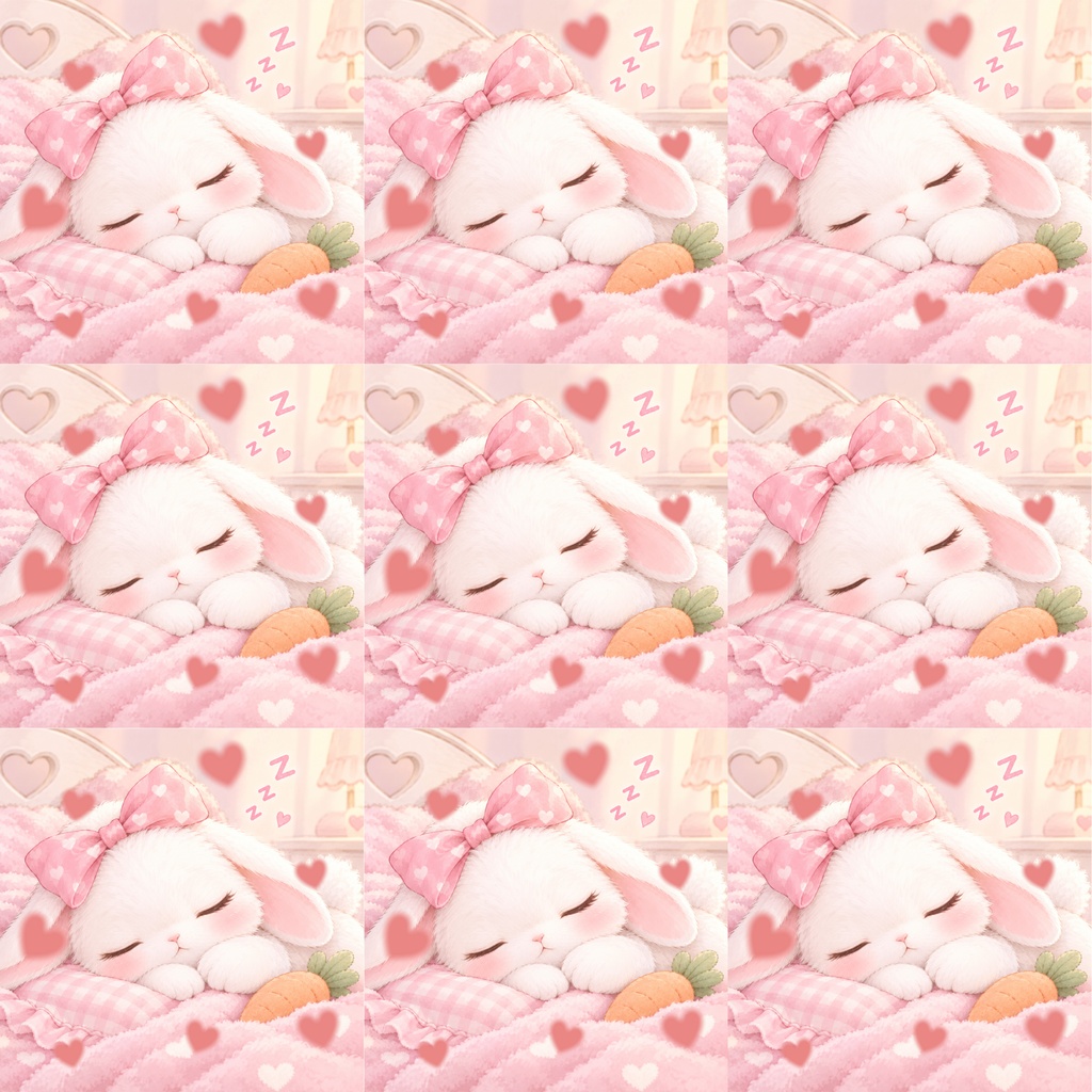 The World Of Bunnyデジタルペーパーシームレスパターン5枚セット