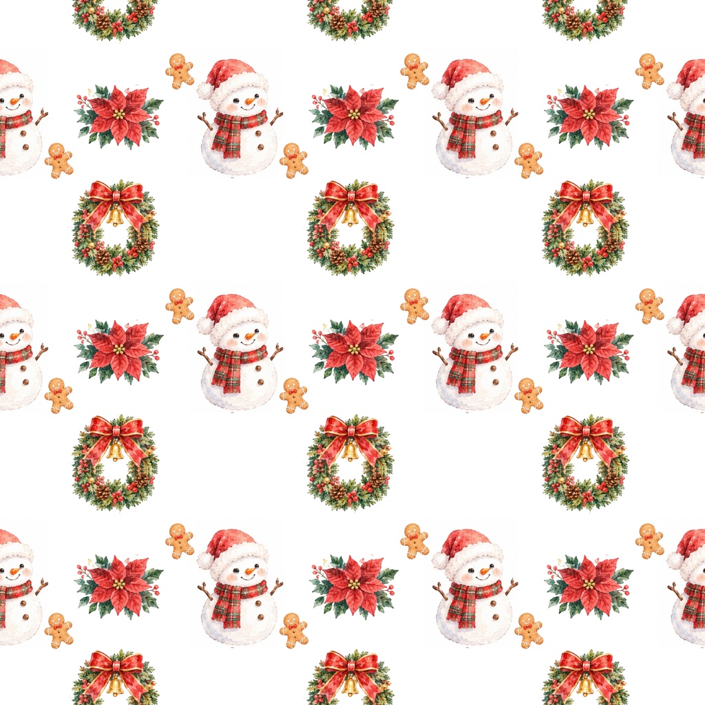 Christmasデジタルペーパーシームレスパターン5枚セット