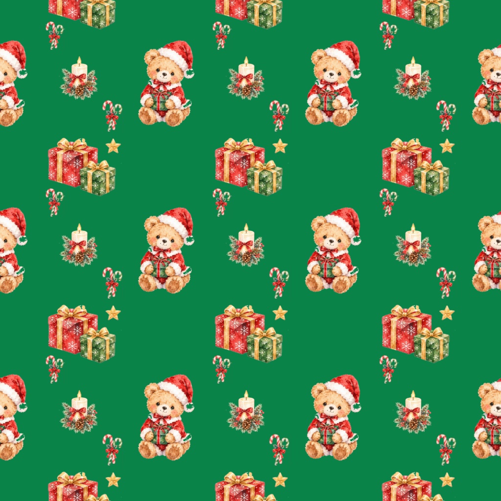 Christmasデジタルペーパーシームレスパターン5枚セット