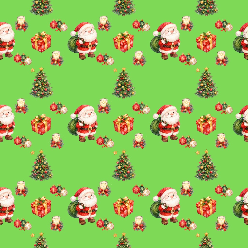 Christmasデジタルペーパーシームレスパターン5枚セット