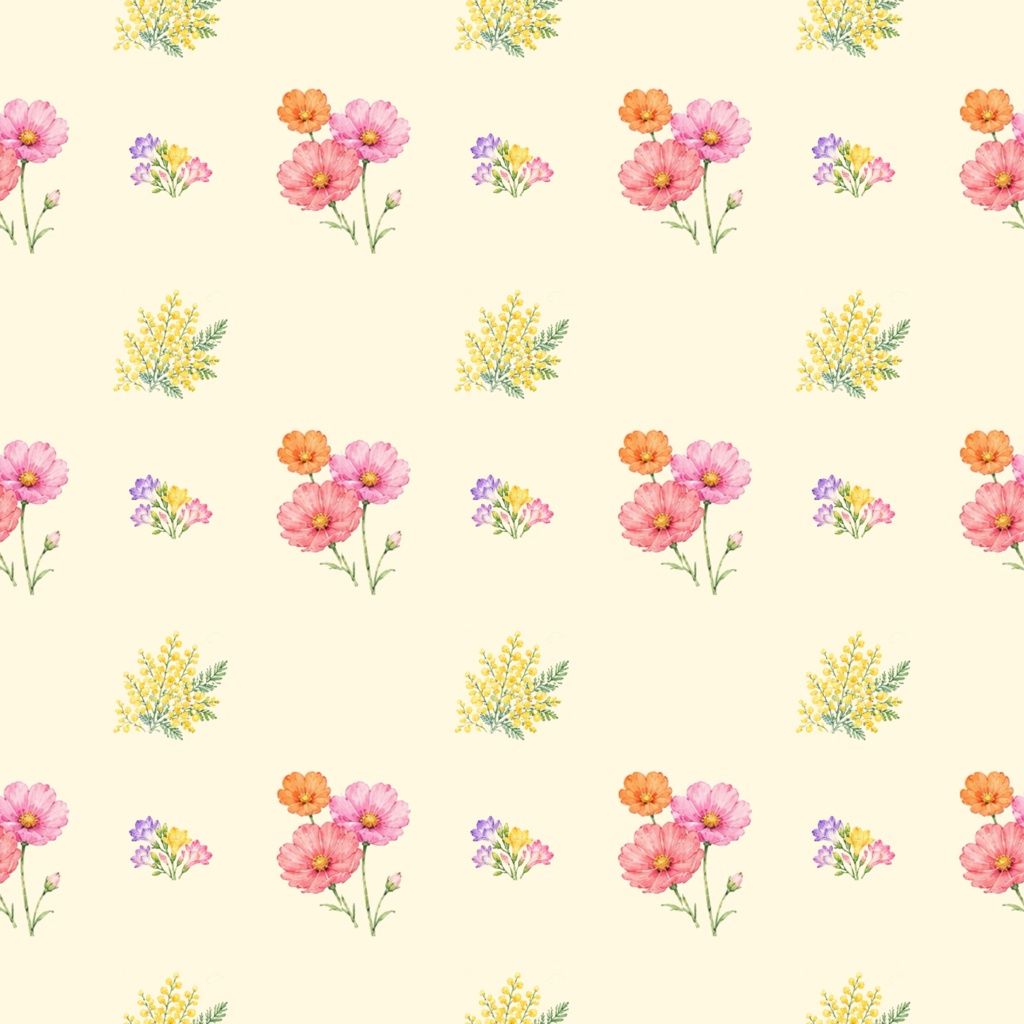 Various Flowersデジタルペーパーシームレスパターン5枚セット