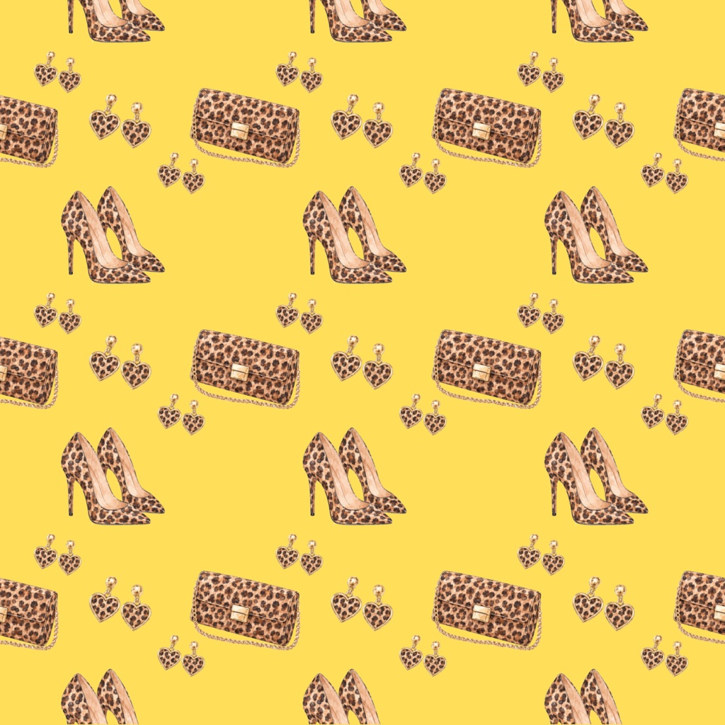 Leopard Printデジタルペーパーシームレスパターン5枚セット