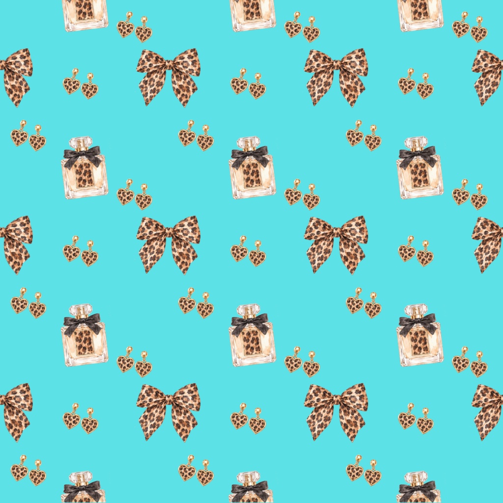 Leopard Printデジタルペーパーシームレスパターン5枚セット