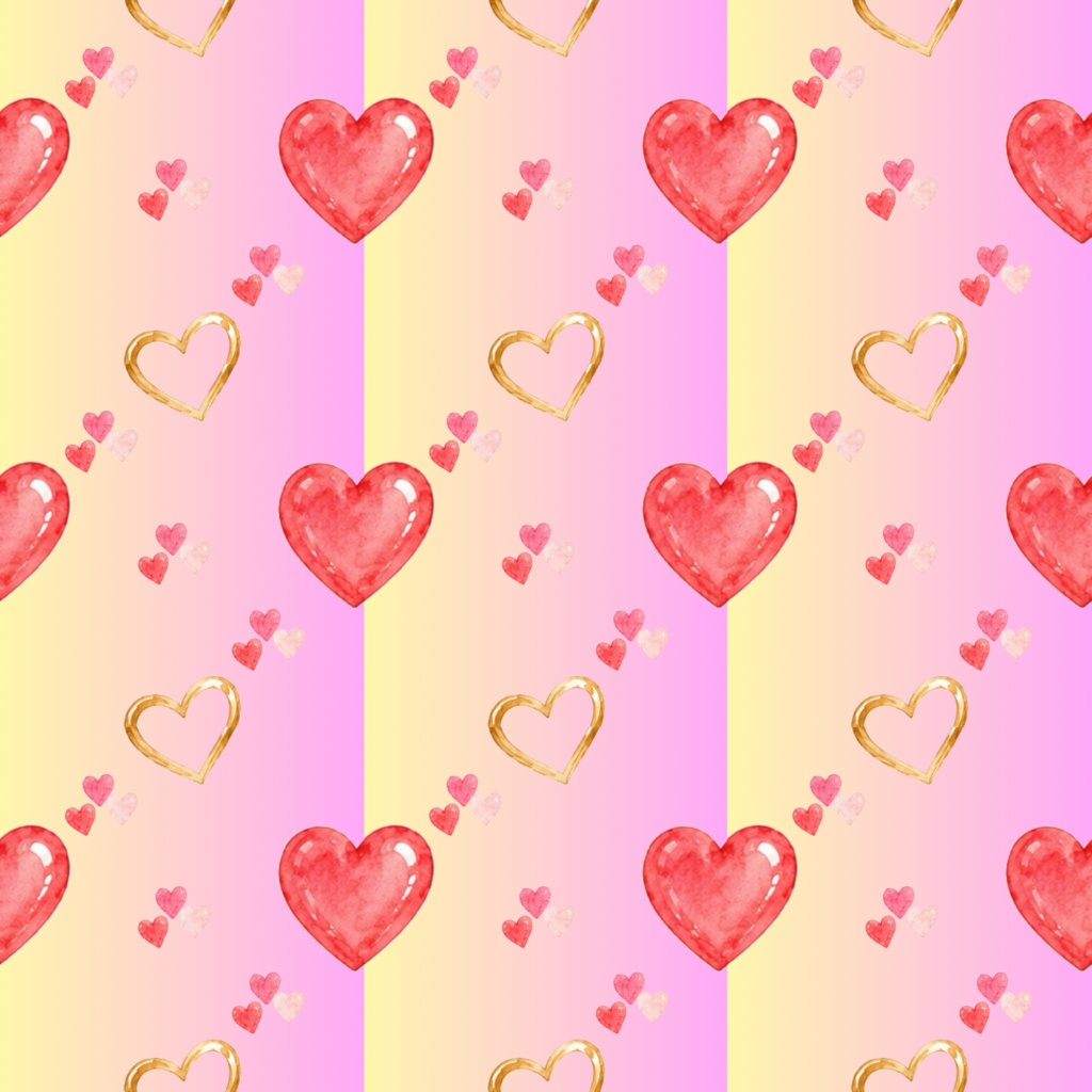 Full Of Heartsデジタルペーパーシームレスパターン5枚セット