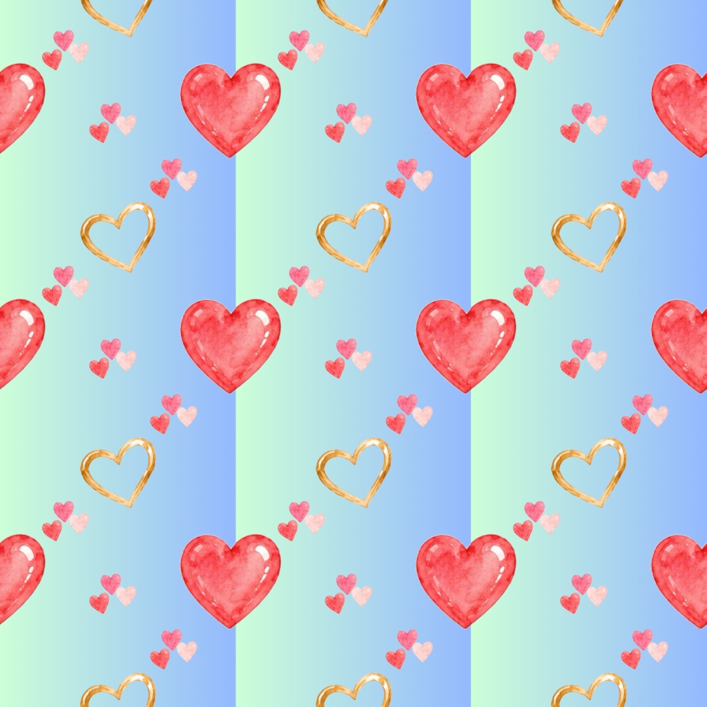 Full Of Heartsデジタルペーパーシームレスパターン5枚セット