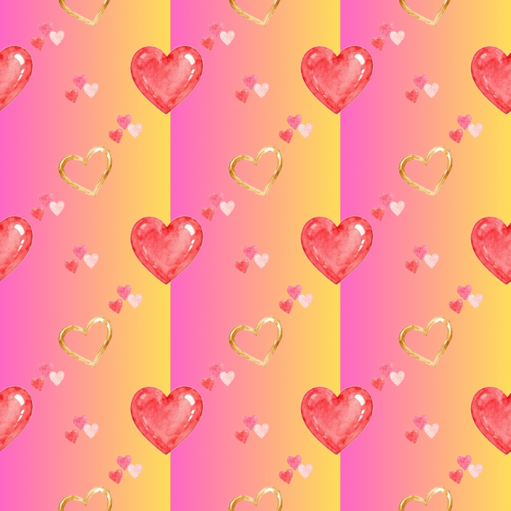 Full Of Heartsデジタルペーパーシームレスパターン5枚セット