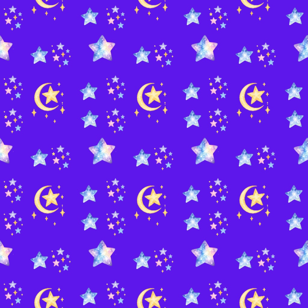 Many Starsデジタルペーパーシームレスパターン5枚セット