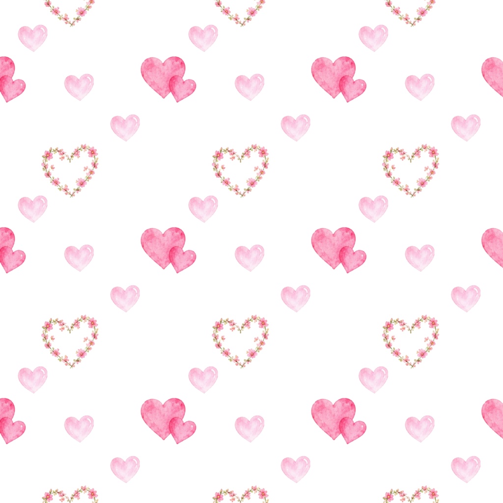 Full Of Hearts③デジタルペーパーシームレスパターン5枚セット