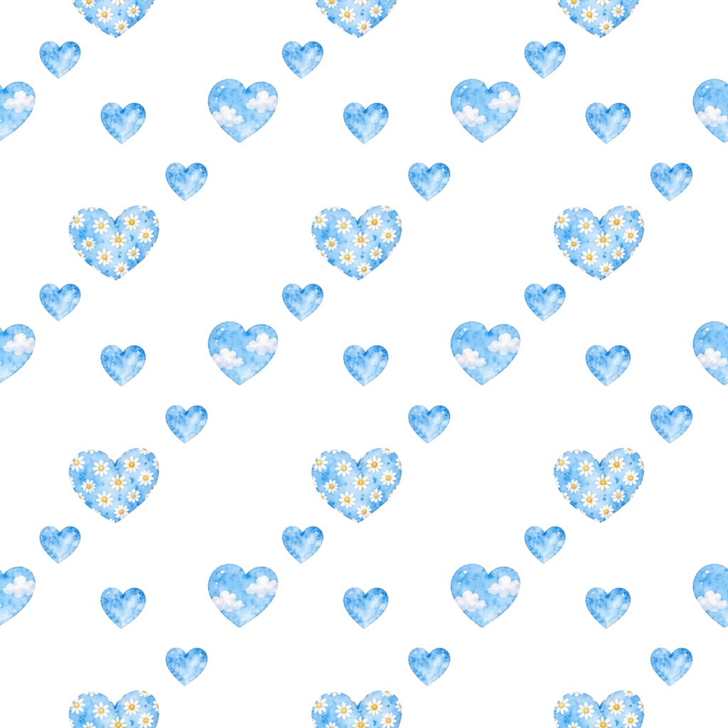 Full Of Hearts③デジタルペーパーシームレスパターン5枚セット