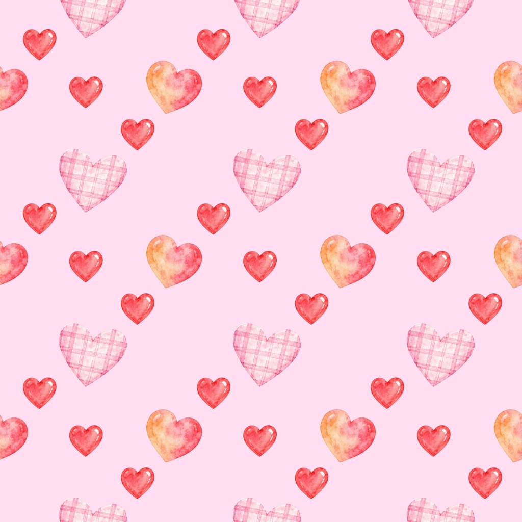 Full Of Hearts④デジタルペーパーシームレスパターン5枚セット