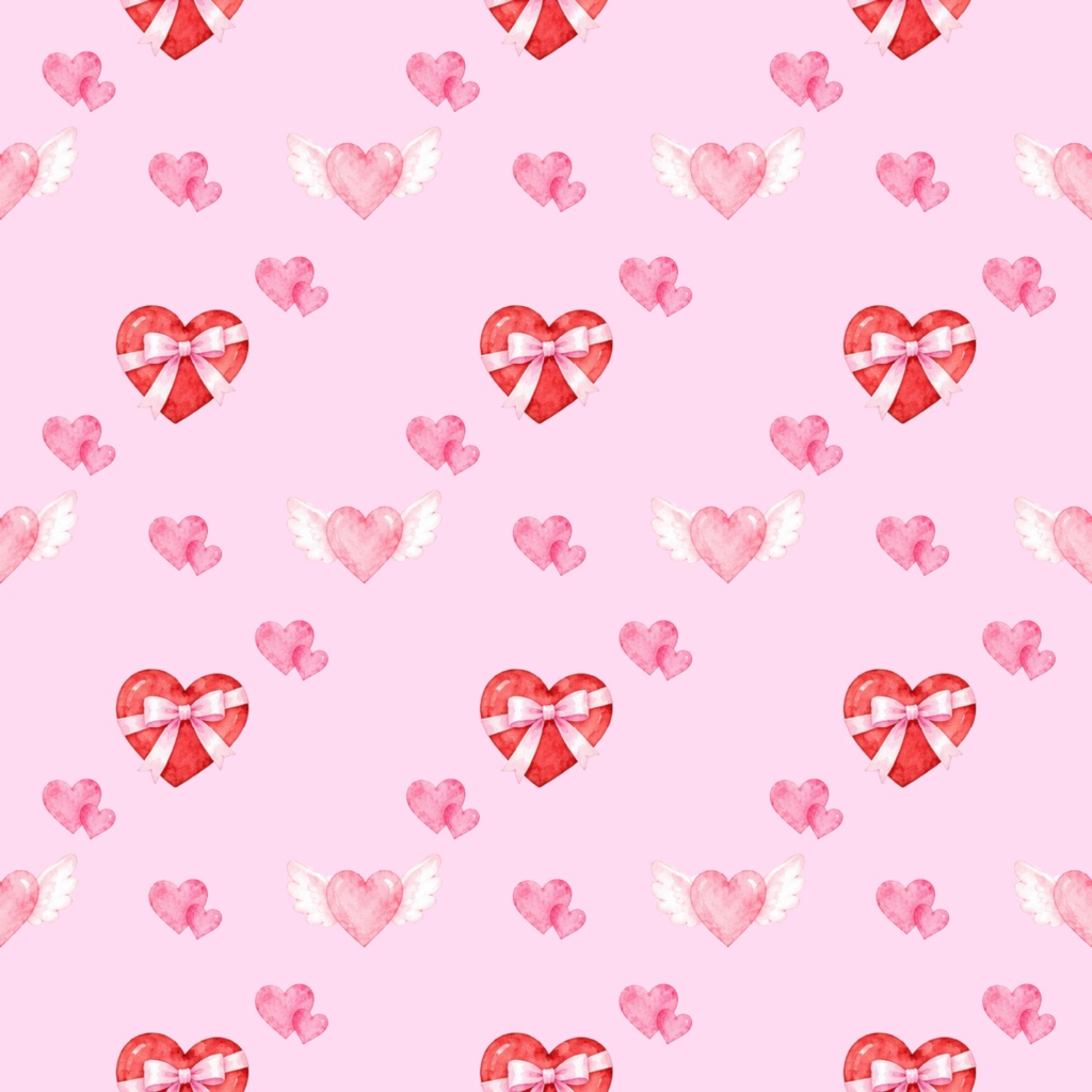 Full Of Hearts④デジタルペーパーシームレスパターン5枚セット