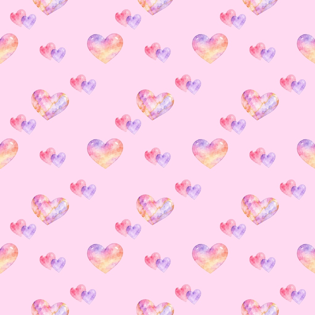 Full Of Hearts④デジタルペーパーシームレスパターン5枚セット