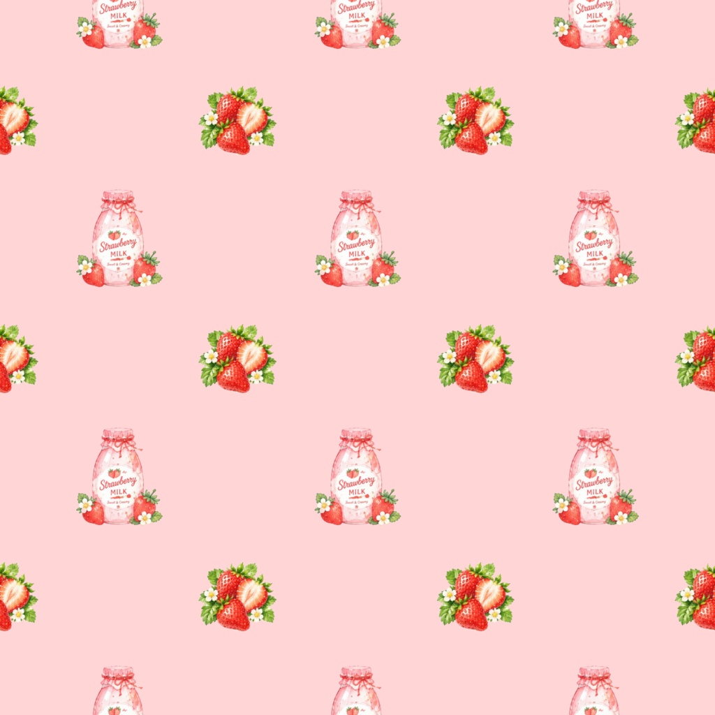 Fruit Juiceデジタルペーパーシームレスパターン5枚セット