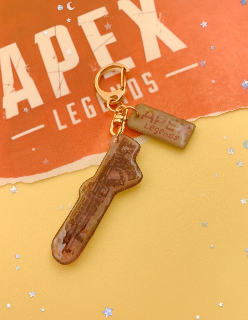 ドット絵風フラットライン🔫キーホルダー