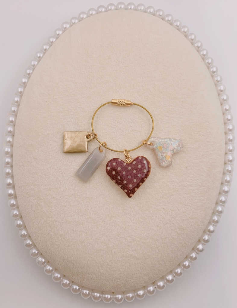 注射器マーク💉ハートクッキー♡キーリング