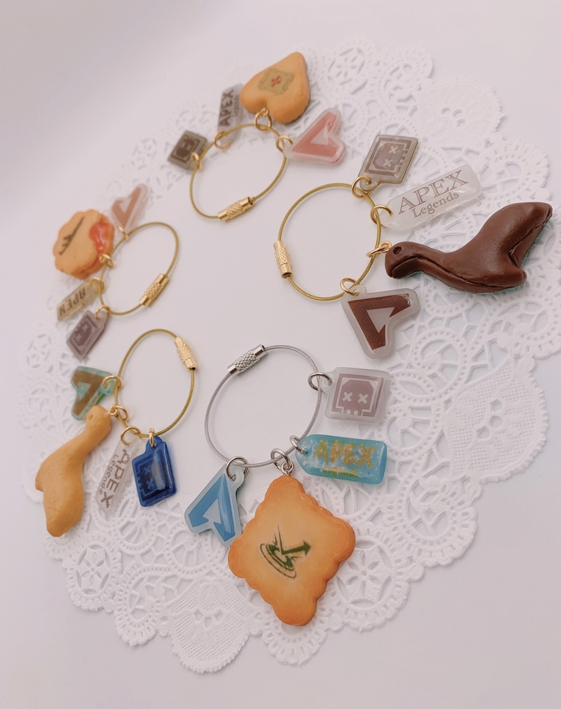 注射器マーク💉ハートクッキー♡キーリング