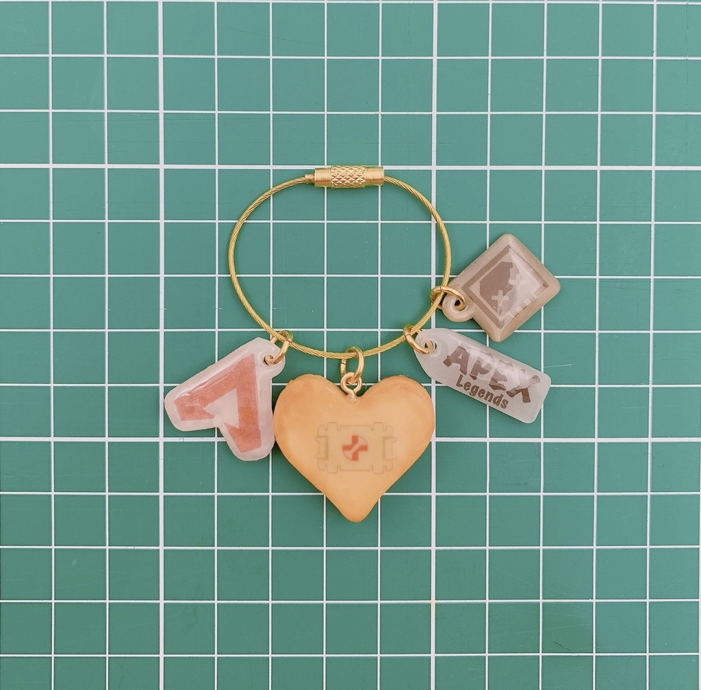 注射器マーク💉ハートクッキー♡キーリング