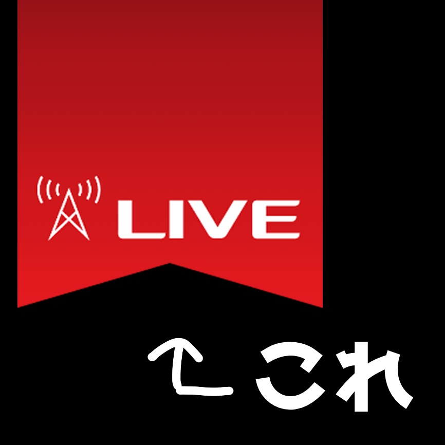 フリー素材：LIVE文字＆半透明のコメント欄