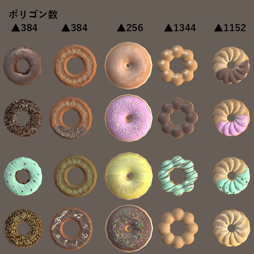 お休みさんのドーナツセット Ver1.1