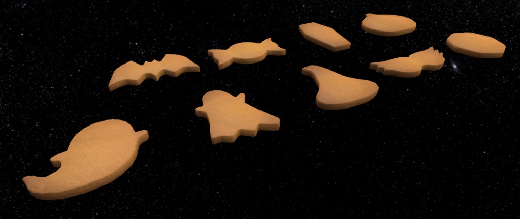 ハロウィンモチーフのクッキーセット Ver1.2+マシュマロセット