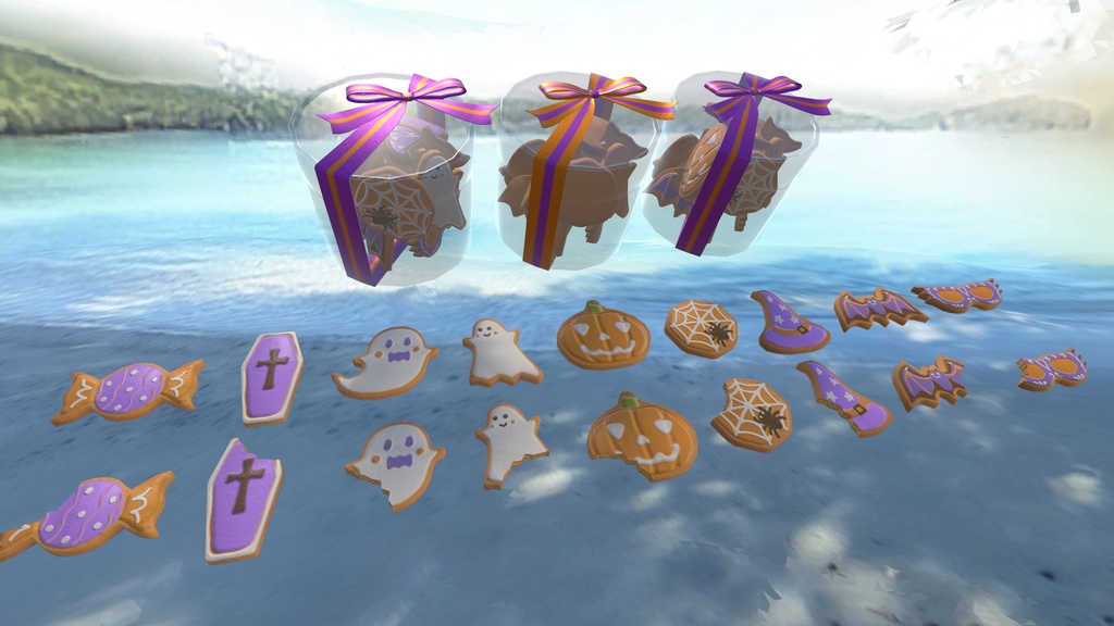 ハロウィンモチーフのクッキーセット Ver1.2+マシュマロセット
