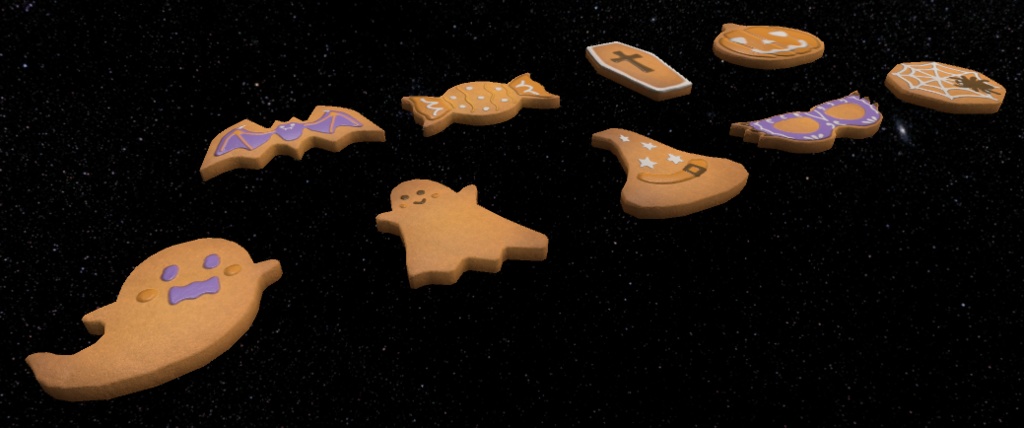 ハロウィンモチーフのクッキーセット Ver1.2+マシュマロセット