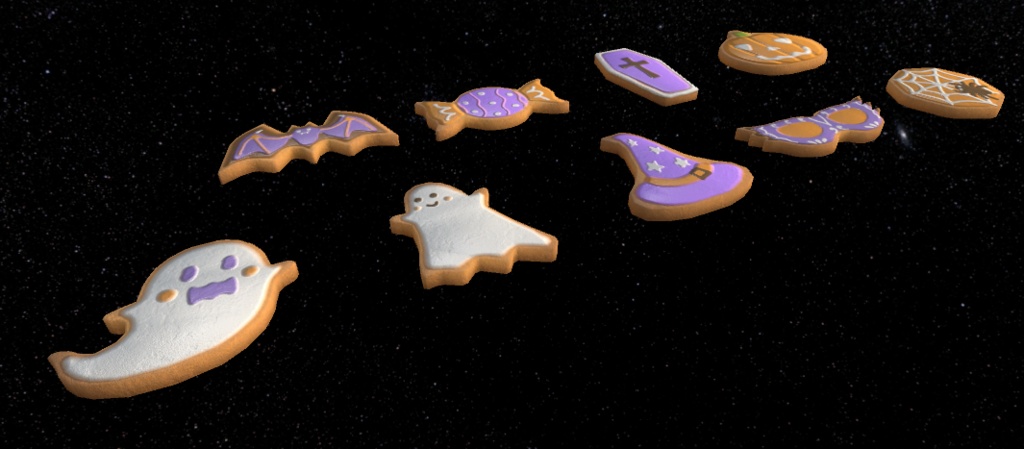 ハロウィンモチーフのクッキーセット Ver1.2+マシュマロセット