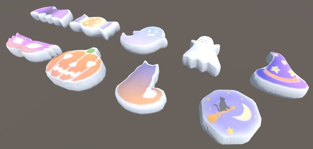 ハロウィンモチーフのクッキーセット Ver1.2+マシュマロセット