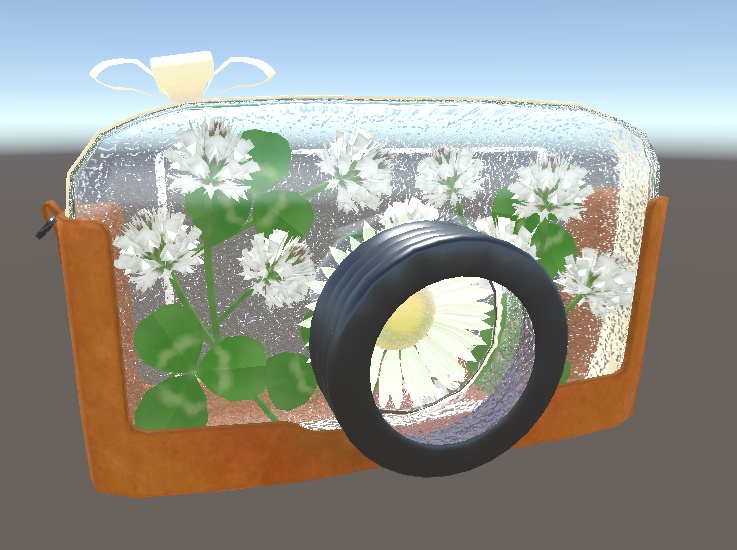 ハーバリウムなカメラ(シロツメクサとガーベラ) V1.2