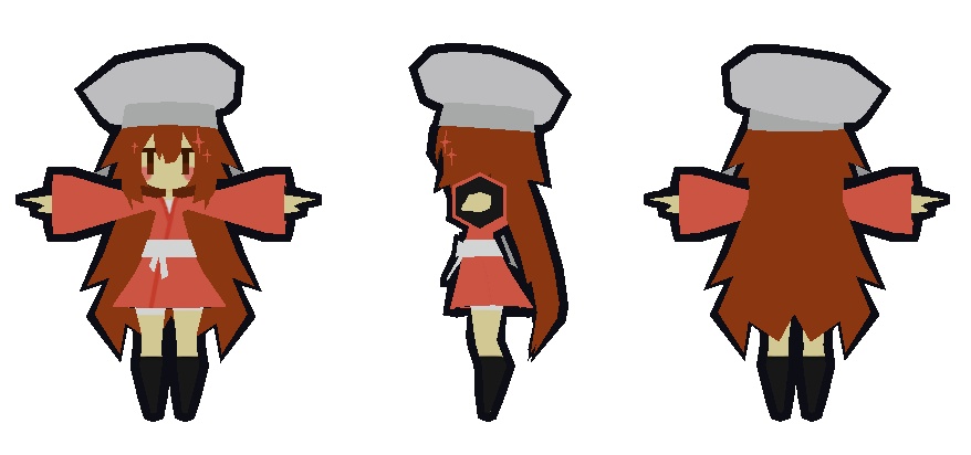 LowPoly Toque/ロポリシェフの帽子