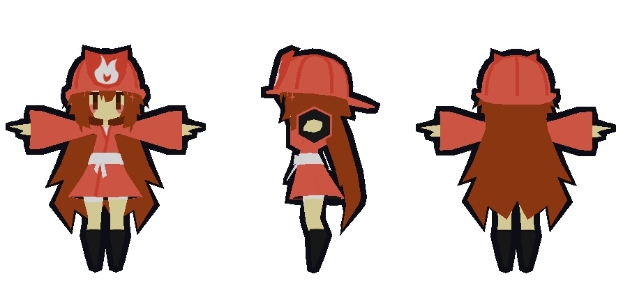 LowPoly Firefighter Helmet/ロポリ消防士の帽子