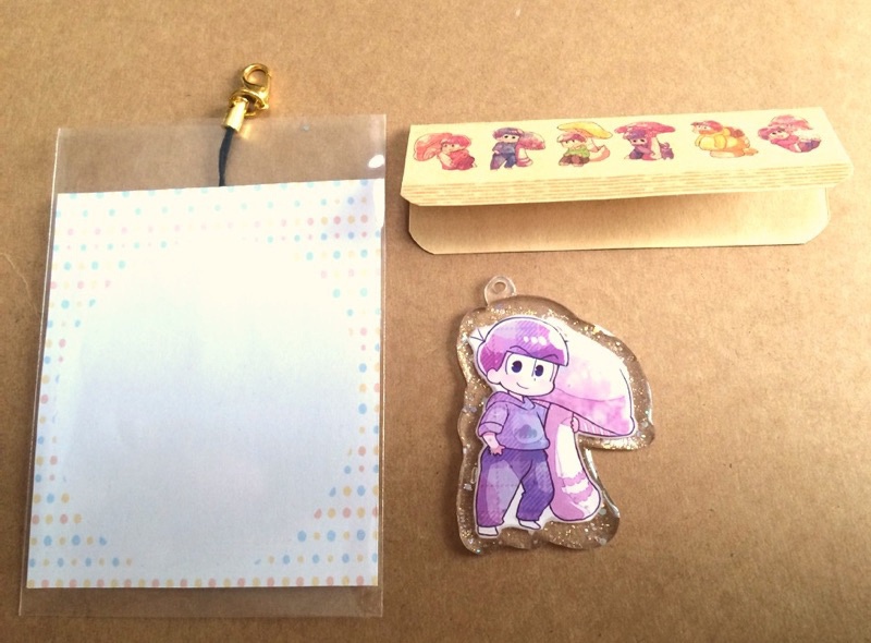 きのこ×おそ松さん プラ板ストラップ