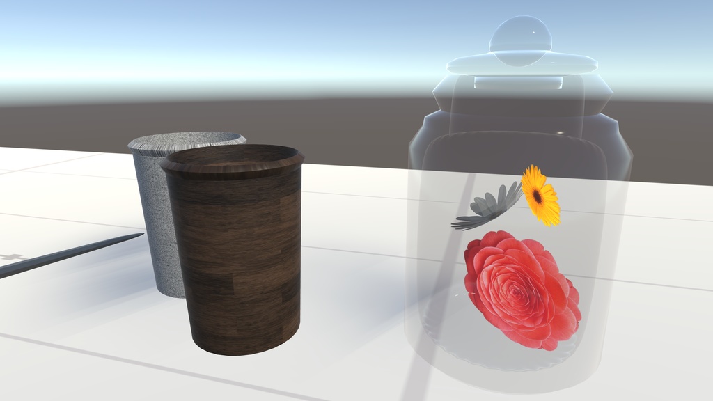 【VRC向け家具】観葉植物+おまけ食器Set