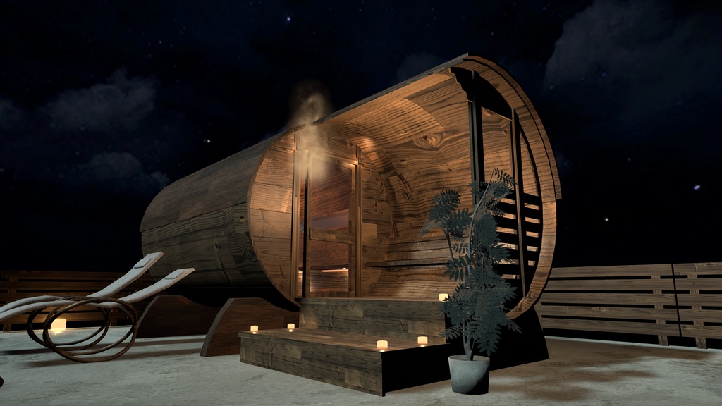 【VRC向けワールド】RelaxBarrelSauna